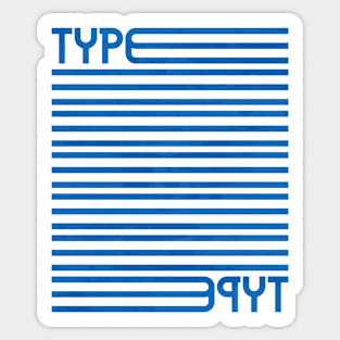 Type Stripes (Blue) Sticker